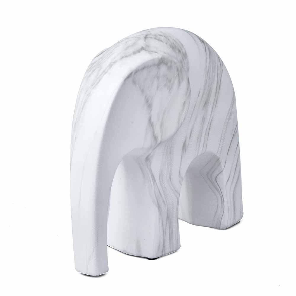 Decorative Ceramic Elephant Showpiece (White)