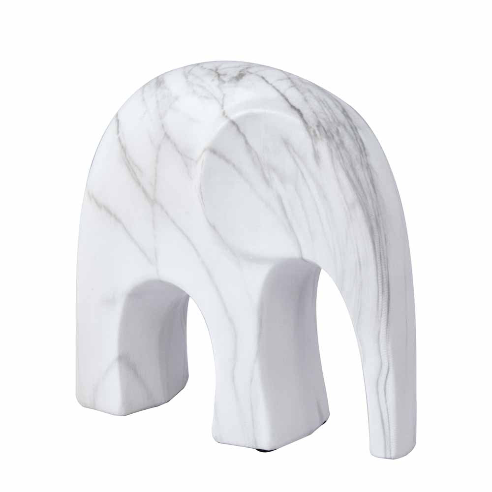 Decorative Ceramic Elephant Showpiece (White)