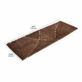 Abstract Polyester 45 x 130 cm Runner (Dark Brown)