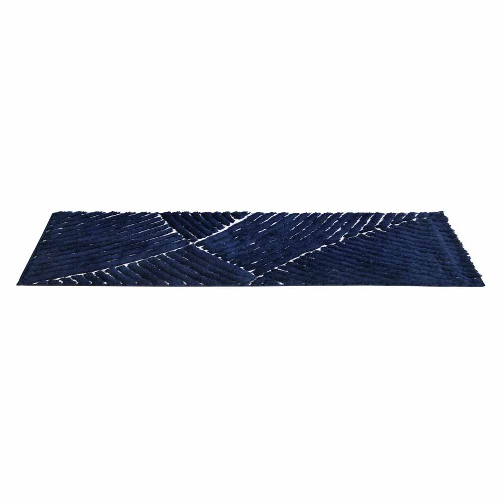 Abstract Polyester 45 x 130 cm Runner (Dark Navy)