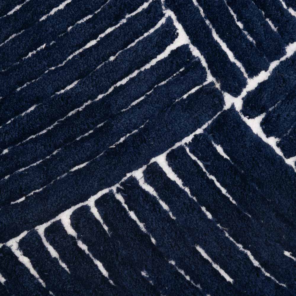 Abstract Polyester 45 x 130 cm Runner (Dark Navy)