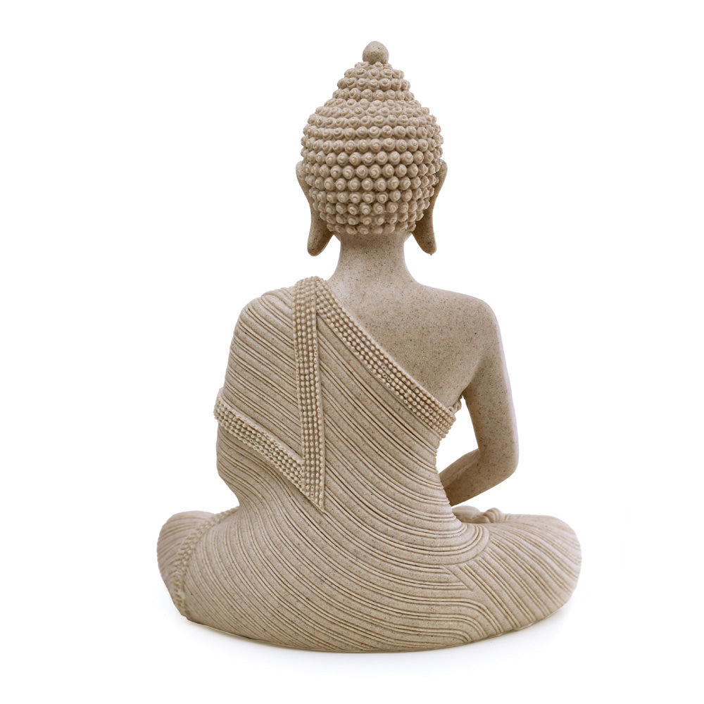 Meditating Buddha Polyresin Showpiece 31.5 cm (Sand)