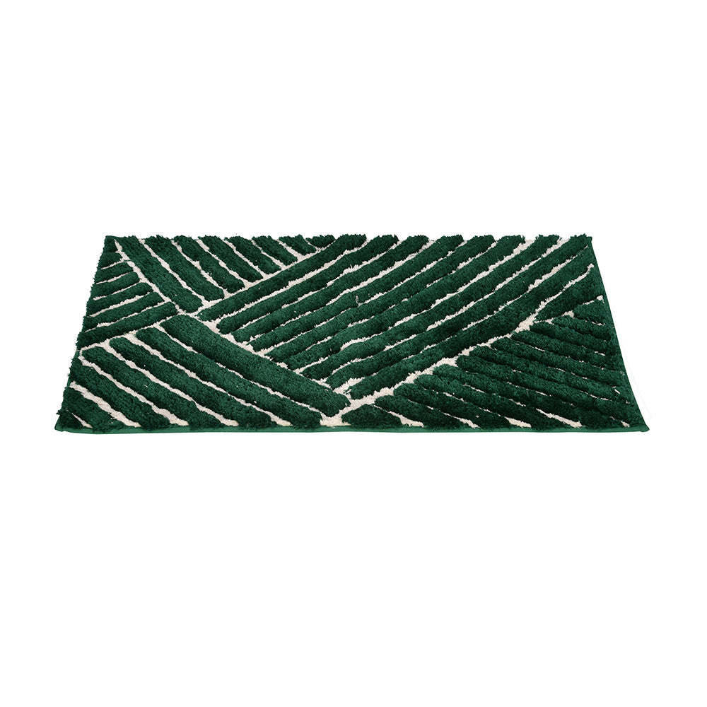 Abstract Polyester 20' x 30' Anti Skid Bath Mat (Green)