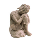 Buddha Resting On Knee Polyresin Showpiece 23 cm (Sand)