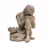 Buddha Resting On Knee Polyresin Showpiece 23 cm (Sand)