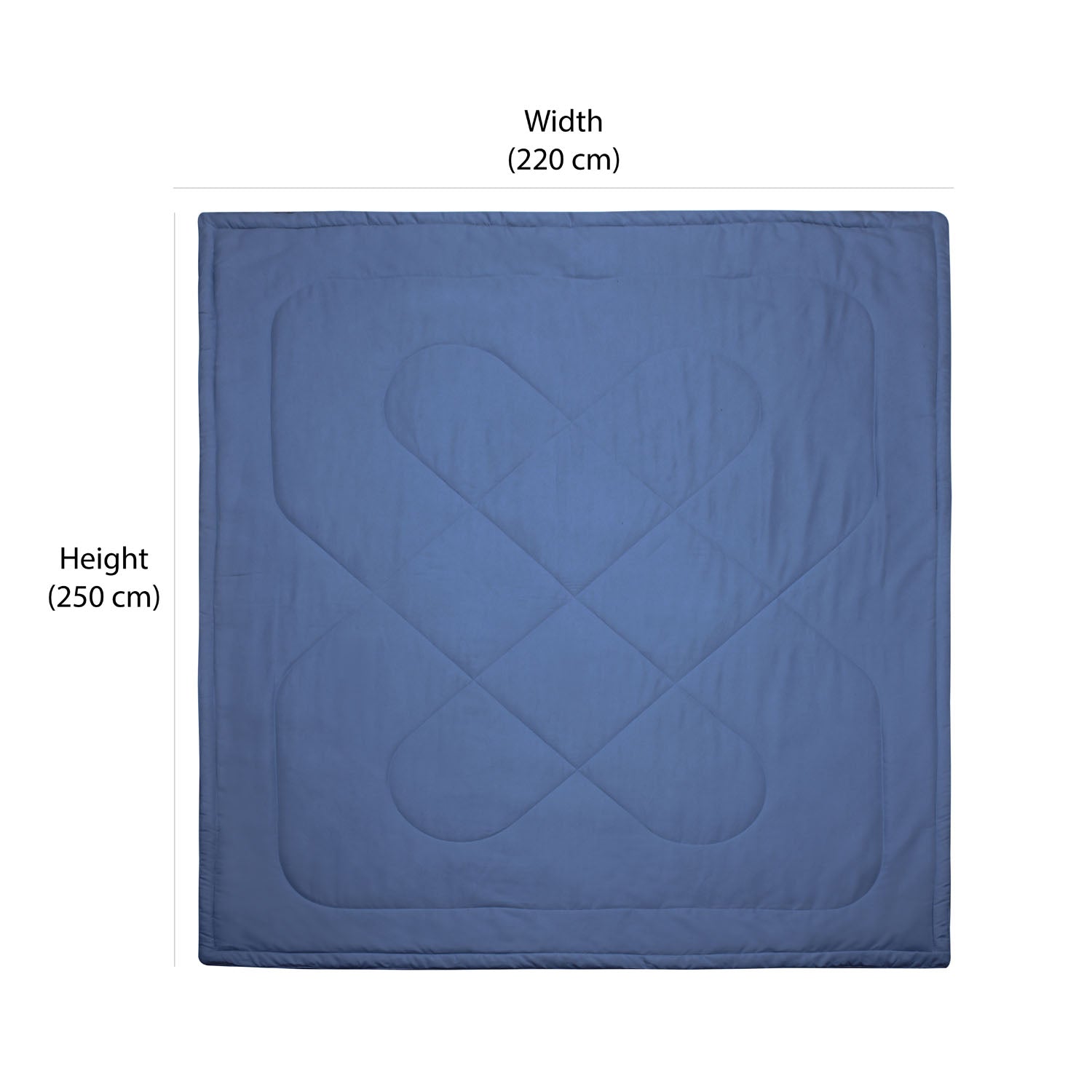 Polyester Reversible Double Bed Comforter (Blue)