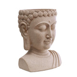 Buddha Bust Polyresin Planter (Sand)