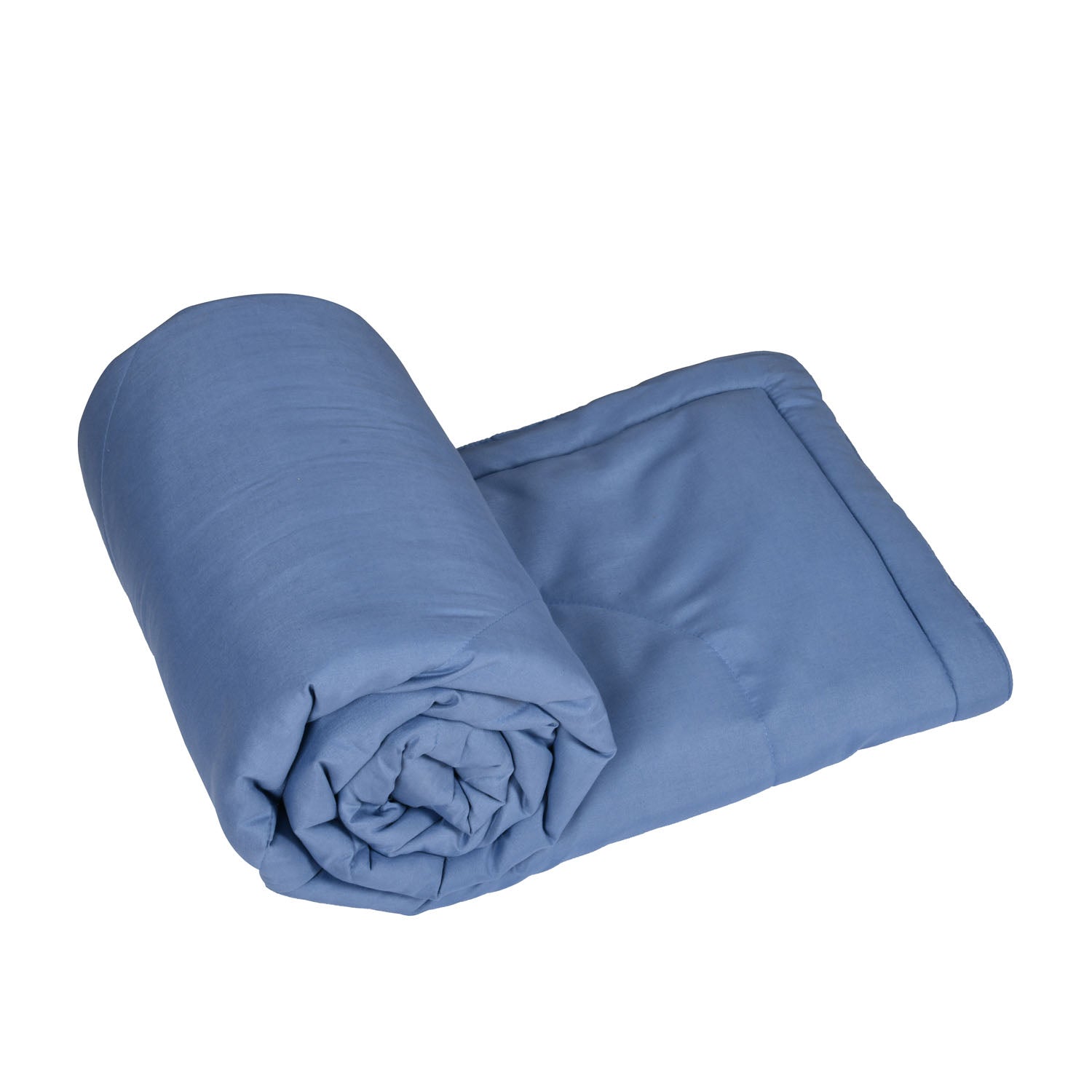 Polyester Reversible Double Bed Comforter (Blue)