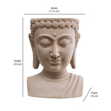 Buddha Bust Polyresin Planter (Sand)