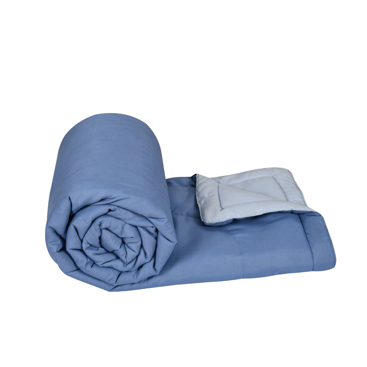 Polyester Reversible Double Bed Comforter (Blue)