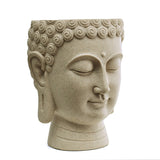 Buddha Face Polyresin Planter (Sand)