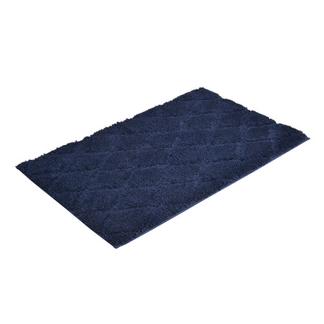 Diamond Polyester 20" x 31" Anti Skid Bath Mat (Navy)