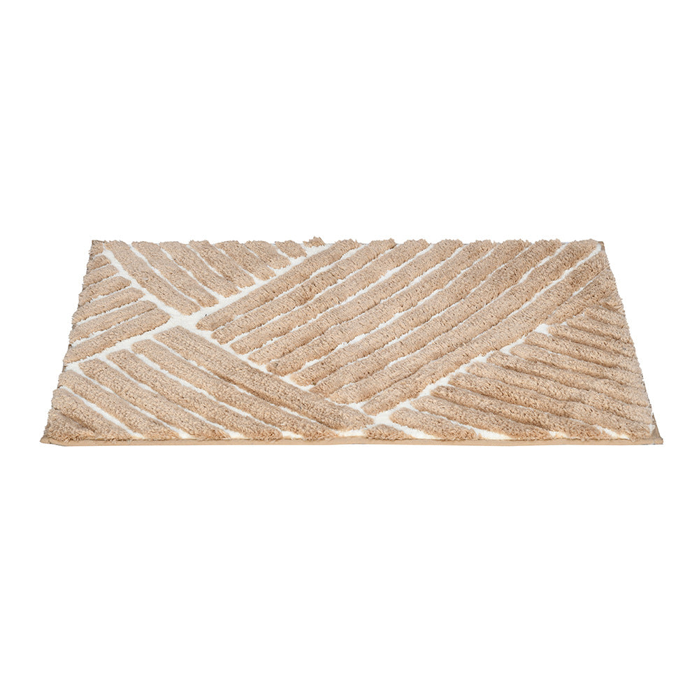 Abstract Polyester 20' x 30' Anti Skid Bath Mat (Brown)