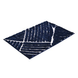 Abstract Polyester 20' x 30' Anti Skid Bath Mat (Dark Navy)