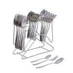 Arias by Lara Dutta Vintage Hammer Stainless Steel Cutlery Set with Stand (18 Pcs)