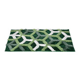 Ariana Abstract Polyester 20" x 30" Anti Skid Bath Mat (Green)