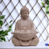 Nilkamal Buddha Holding Lotus Polyresin Showpiece (Sand)