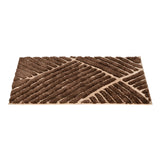 Abstract Polyester 20' x 30' Anti Skid Bath Mat (Dark Brown)