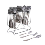 Arias by Lara Dutta Checkers Stainless Steel Cutlery Set with Stand (18 Pcs)