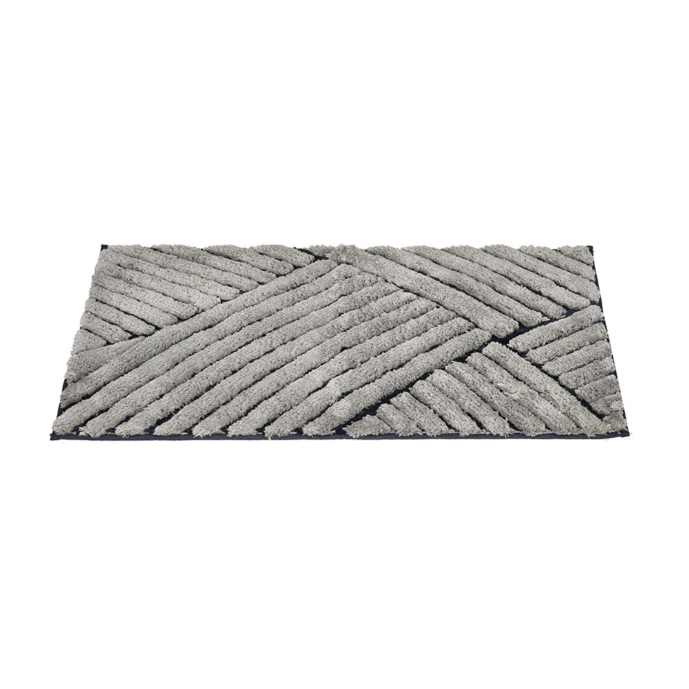 Abstract Polyester 20' x 30' Anti Skid Bath Mat (Grey)