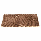 Abstract Polyester 16" x 24" Anti Skid Bath Mat (Dark Brown)