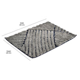 Abstract Polyester 16' x 24' Anti Skid Bath Mat (Grey)