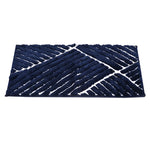 Abstract Polyester 16' x 24' Anti Skid Bath Mat (Dark Navy)