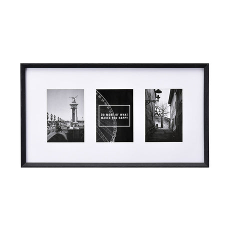 3 Pics MDF Wall Mounted Photo Frame (Black, 5 x 7 Inch)