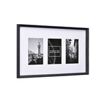 3 Pics MDF Wall Mounted Photo Frame (Black, 5 x 7 Inch)