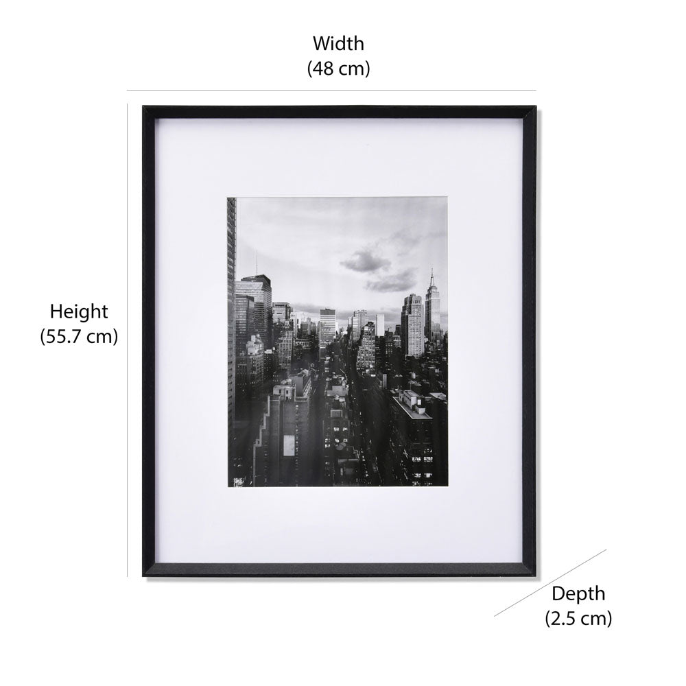 Single MDF Wall Mounted Photo Frame (Black, 11 x 14 Inch)