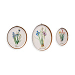 Flower Bunch Metal Wall Decor Plates Set of 3 (Multicolor)