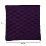 Quilted Embossed Polyester 16' X 16' Cushion Cover (Purple)