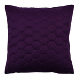 Quilted Embossed Polyester 16' X 16' Cushion Cover (Purple)