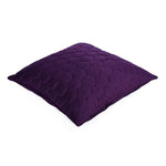 Quilted Embossed Polyester 16' X 16' Cushion Cover (Purple)