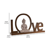 Decorative Buddha Love Polyresin Showpiece (Sand)