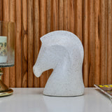 Nilkamal Horse Head Polyresin Showpiece 18.5 cm (White)