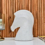 Horse Head Polyresin Showpiece 25 cm (White)