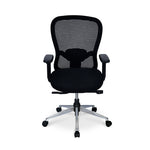 Alba Mid Back Mesh Office Chair With Chrome Star Base (Black)