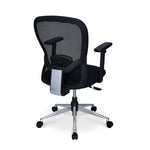 Alba Mid Back Mesh Office Chair With Chrome Star Base (Black)