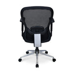 Alba Mid Back Mesh Office Chair With Chrome Star Base (Black)