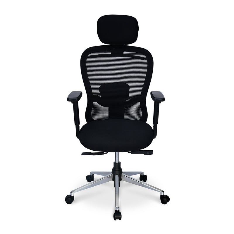 Alba High Back Mesh Office Chair With Chrome Star Base (Black)