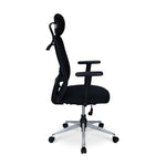 Alba High Back Mesh Office Chair With Chrome Star Base (Black)