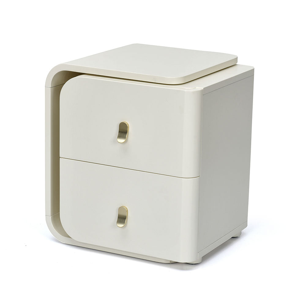 Phoenix Engineered Wood Night Stand (Left Side, Beige)