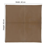 Solid Leatherette 16" x 16" Cushion Cover (Beige)