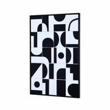 Monochrome MDF Base Wall Decor (Black & White)