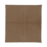 Solid Leatherette 16" x 16" Cushion Cover (Beige)