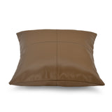 Solid Leatherette 16" x 16" Cushion Cover (Beige)