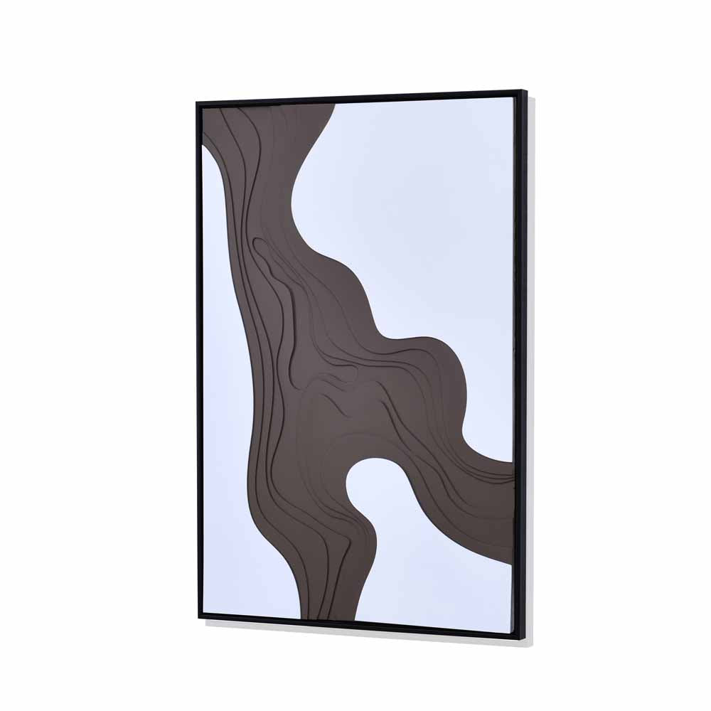 Abstract MDF Base Wall Decor (Brown)