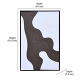 Abstract MDF Base Wall Decor (Brown)