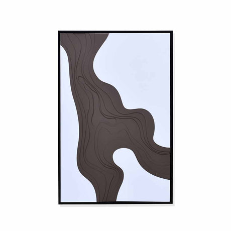 Abstract MDF Base Wall Decor (Brown)